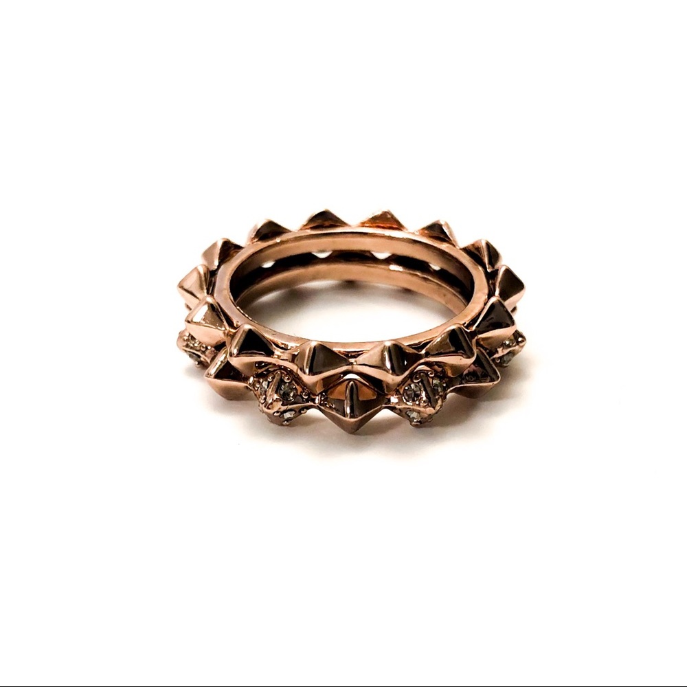House of Harlow Spiked Ring Set in Rose Gold - Picture 4 of 5